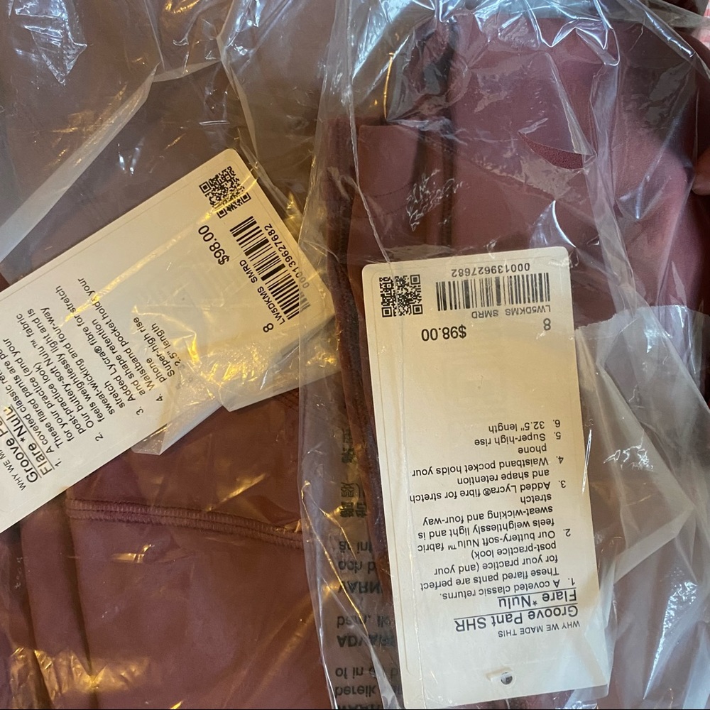 NWT LULULEMON GROOVE PANT SUPER HIGH RISE 💫 SMOKY RED 6 8 - Picture 4 of 4